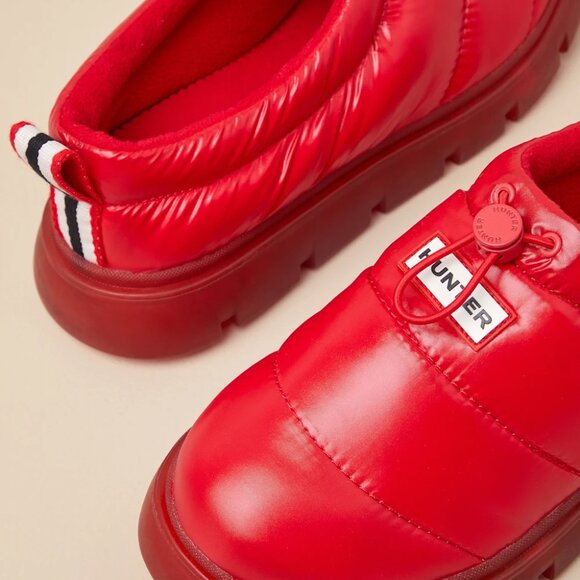 NEW HUNTER Madison Water Resistant Booties in red for women 1025 4m2 - Picture 8 of 10